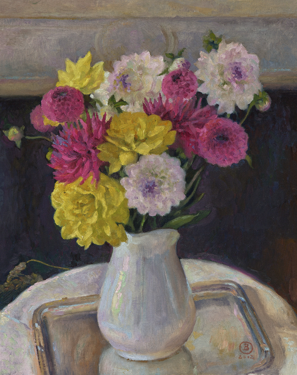 Flores en bandeja