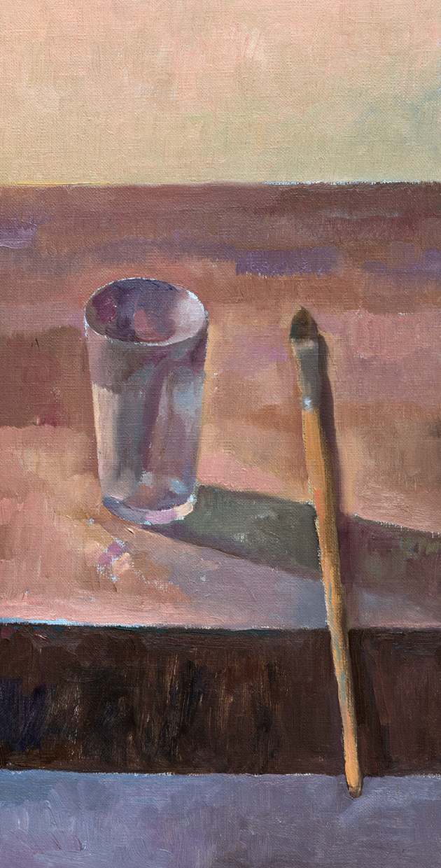 Pincel y vaso