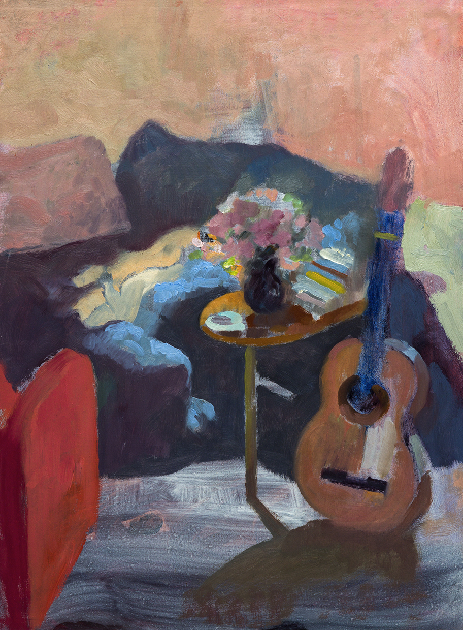 La guitarra en el salón
