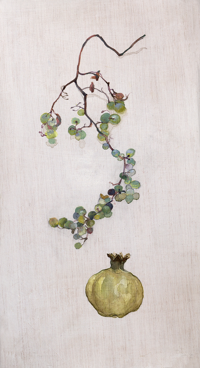 Granada y uvas
