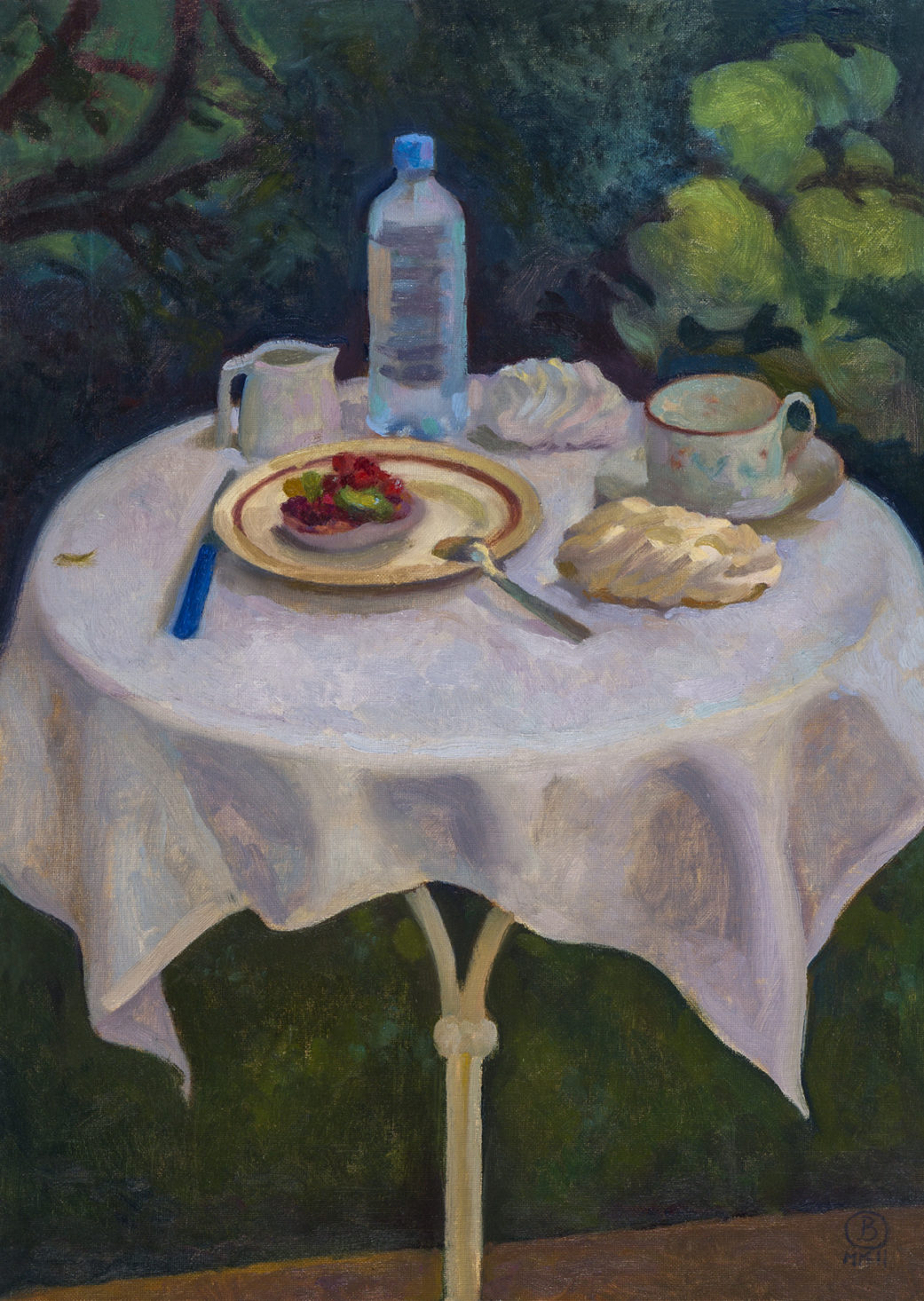 Desayuno en el jardín