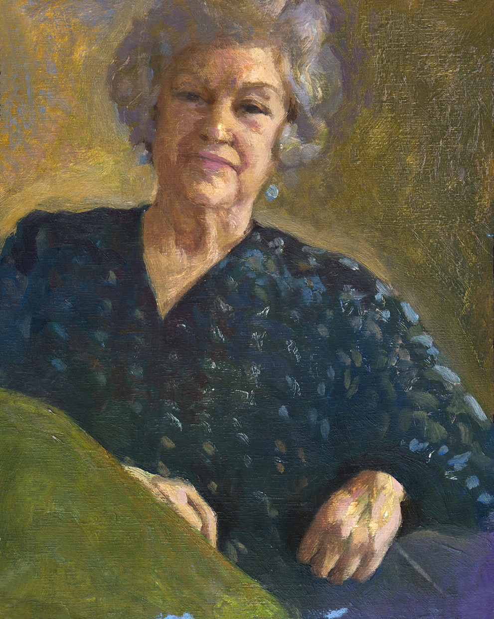 Abuela en sobremesa