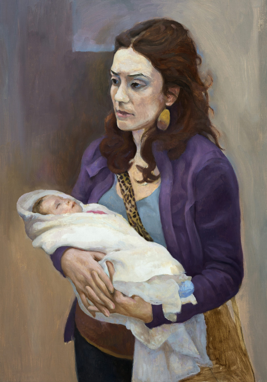 Elena con su bebé
