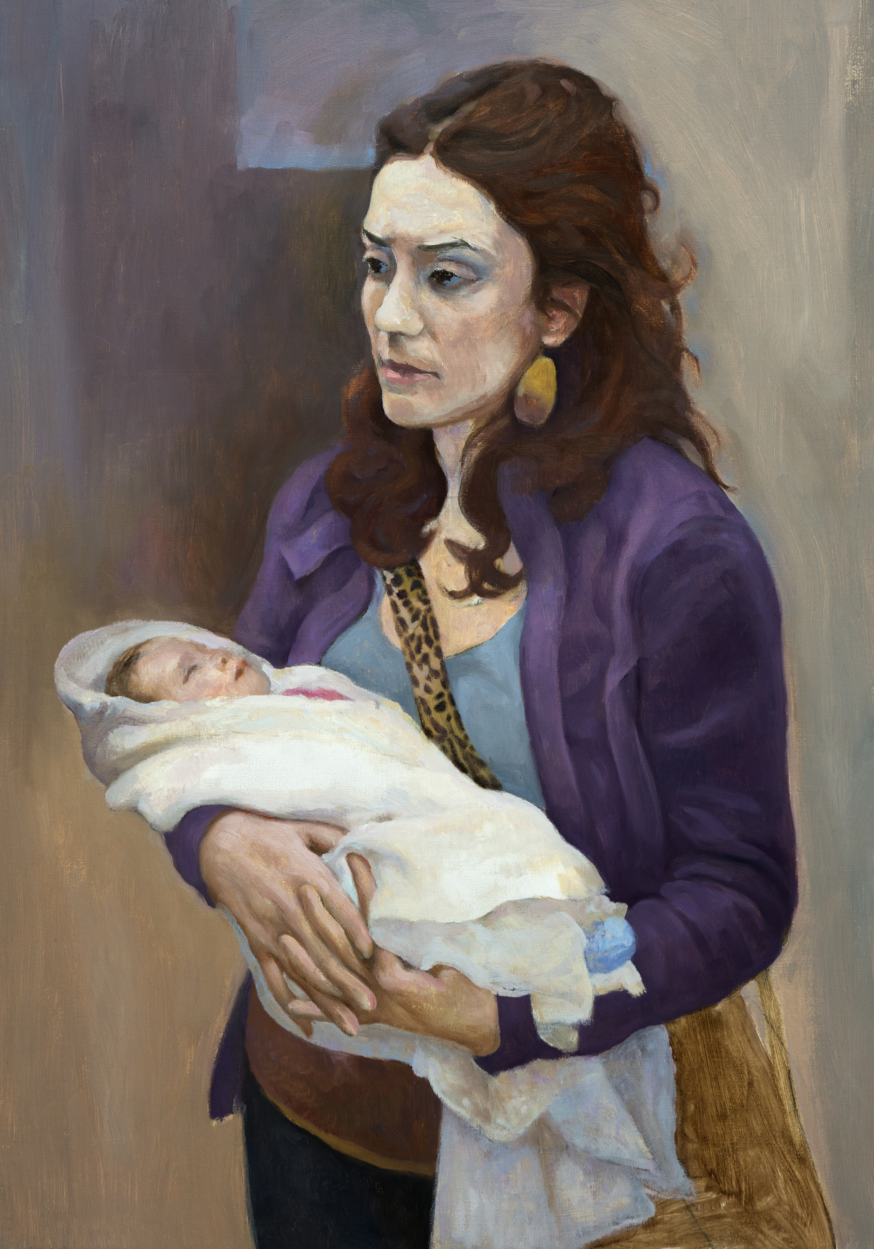 Elena con su bebé