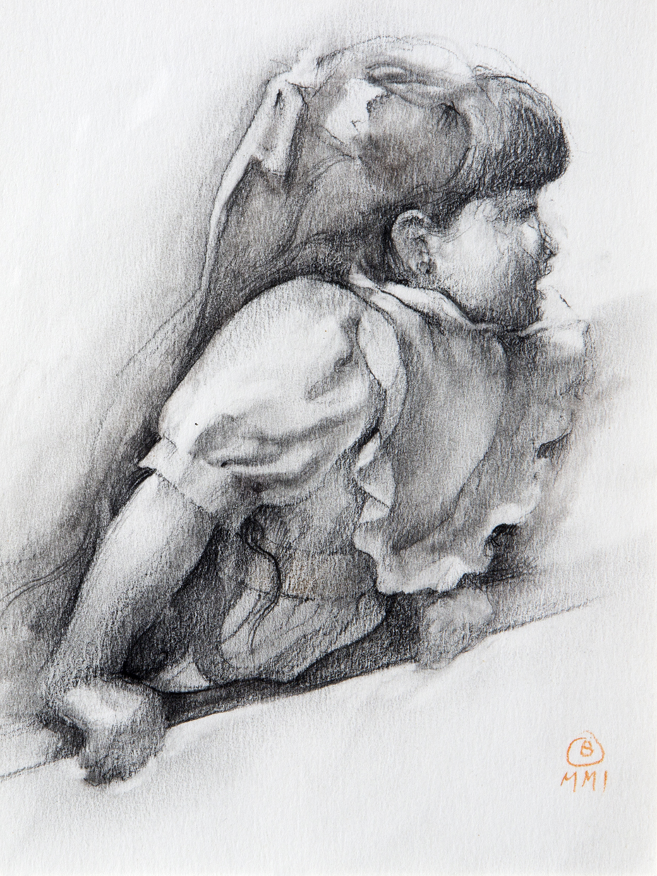 Niña en la barandilla